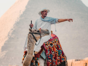 Pyramids by camel