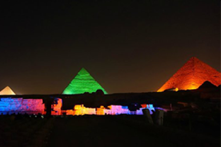 Giza pyramids sound and light show