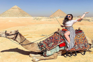 Pyramids by camel
