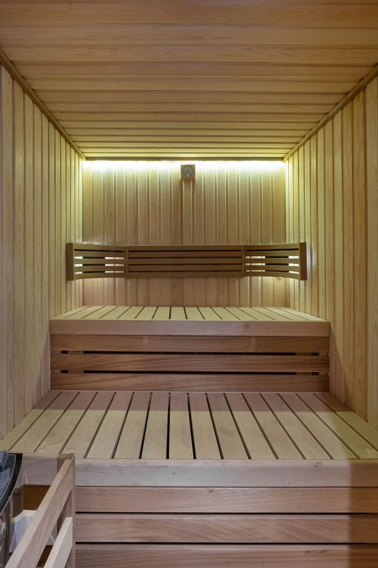 Jaz Viceroy wooden sauna with bench seating