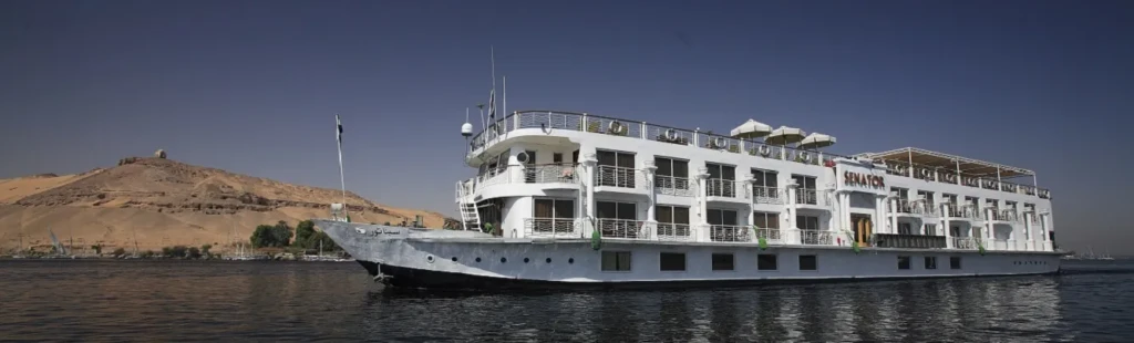 MS Jaz Senator Nile cruise ship near Aswan