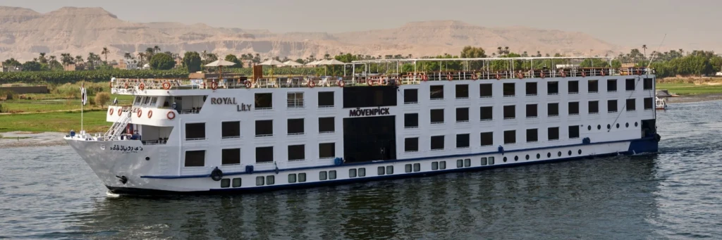 Movenpick Royal Lily Nile cruise ship on the river