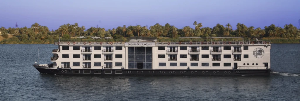 Sonesta Star Goddess Nile cruise ship on the river
