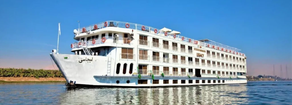 Steigenberger Legacy Nile cruise ship on the river