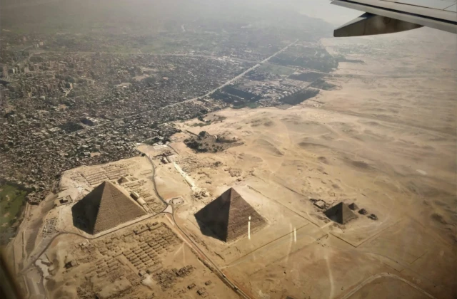 Grand Egyptian Museum and pyramids