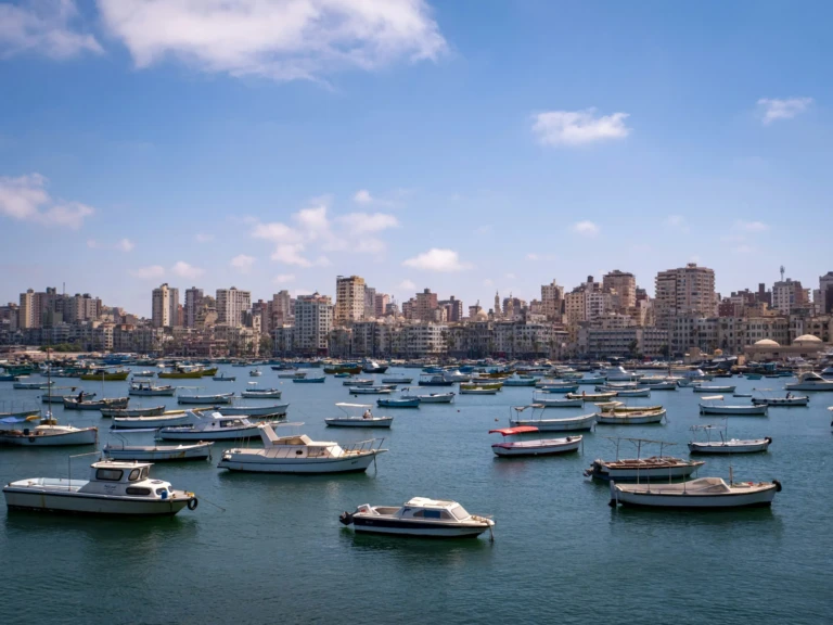 Fishing boats moored in Alexandria Eastern Harbour