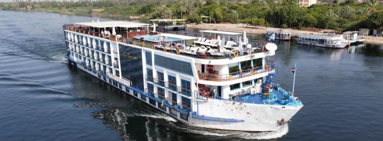 Royal La Terrasse cruise ship sailing on the Nile