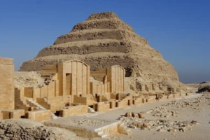 Step Pyramid of Djoser and enclosure wall at Saqqara