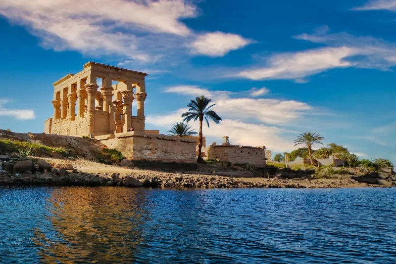 Trajan's Kiosk at Philae from the water