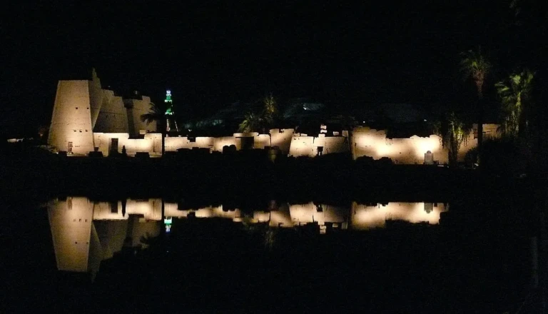 Karnak Temple lit at night