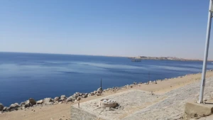 Lake Nasser seen from the Aswan High Dam