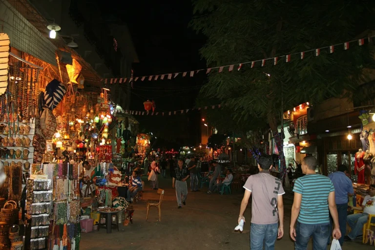 Lantern and souvenir shops in Khan el-Khalili, Cairo