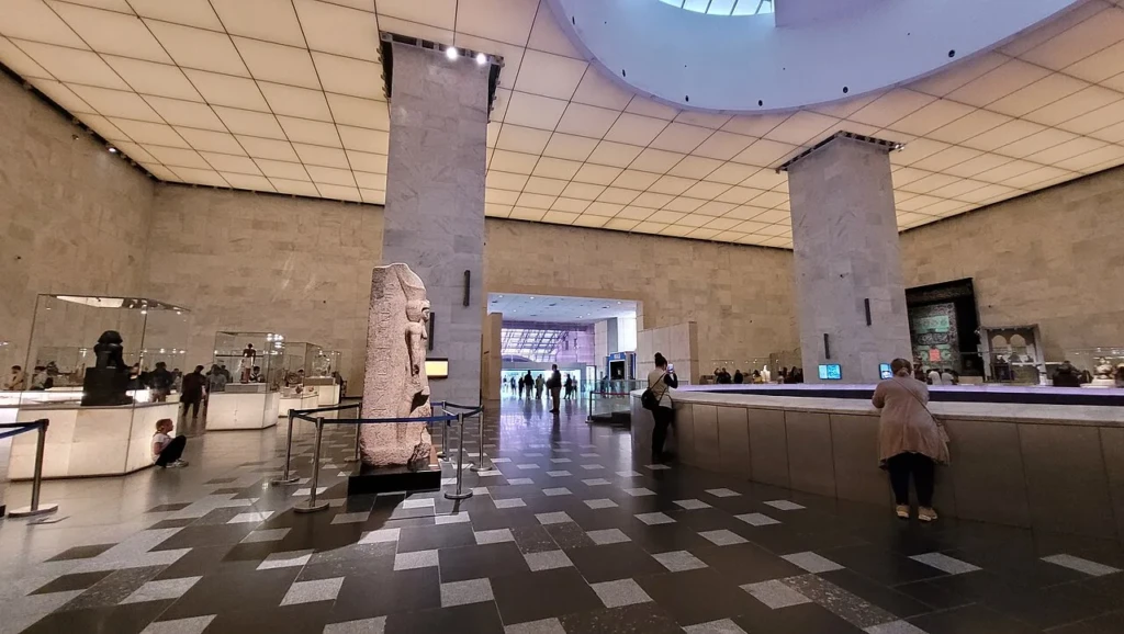 Main hall of the National Museum of Egyptian Civilization