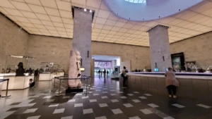 Main hall of the National Museum of Egyptian Civilization