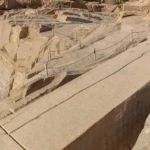 The Unfinished Obelisk lying in its granite quarry in Aswan